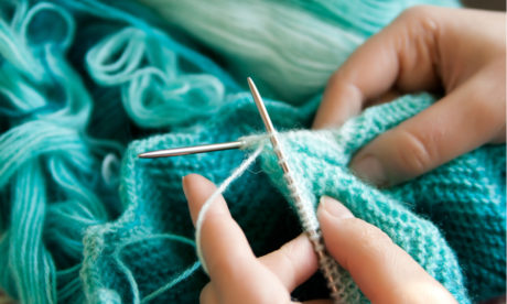 hand-knitted scarf